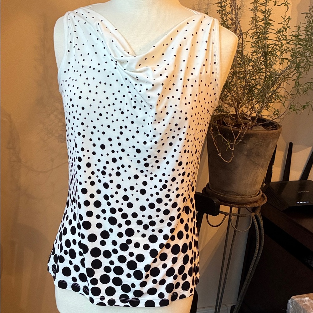 Tommy Hilfiger Black and White Dotted Blouse